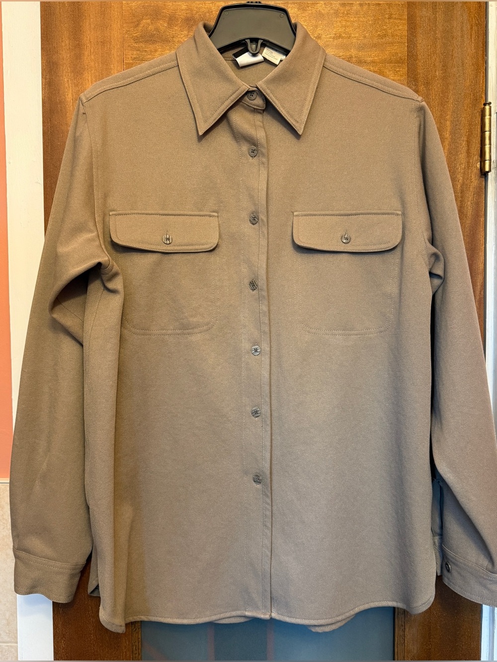 The North Face Women’s VINTAGE Khaki Twill Utility Button Up Shirt Shacket -L